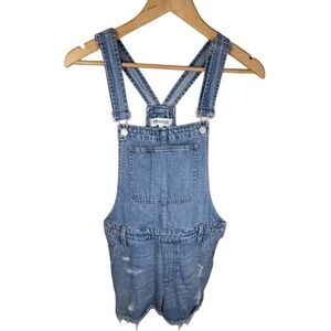 Madewell Adirondack Distressed Shorts Overall Wrightwood Wash Size Medium Grunge